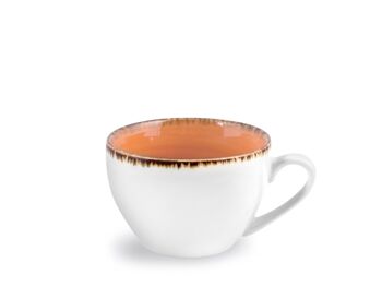 Tasse à thé méditerranéenne sans assiette intérieur blanc extérieur coloris assortis cc 150 9