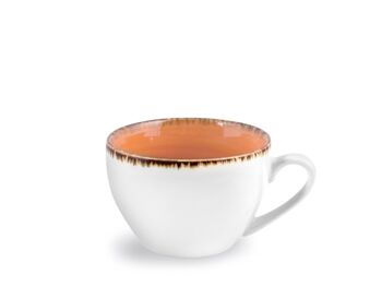 Tasse à thé méditerranéenne sans assiette intérieur blanc extérieur coloris assortis cc 150 4