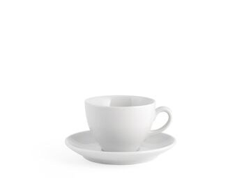 Tasse à thé en perles avec assiette en porcelaine blanche cc 200. 2