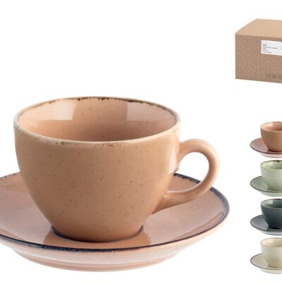 Pearl tea cup in assorted colors porcelain with plate cc 200