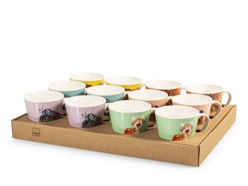 Tasse à thé FunnyAnimals sans assiette en porcelaine neuve couleurs et décorations assorties cc 205.. 4