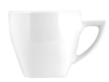 Tasse à thé sans assiette Porcelaine Carré Blanc 3