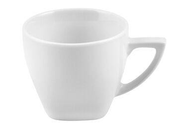 Tasse à thé sans assiette Porcelaine Carré Blanc 4