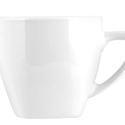 Teetasse ohne Teller Porzellan quadratisch weiß