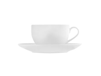 Tasse à thé Suède en porcelaine blanche avec soucoupe cc 250 3