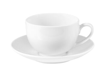 Tasse à thé Suède en porcelaine blanche avec soucoupe cc 250 4