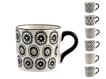 Tasse à thé Vhera en grès à décor assorti cc 220 6