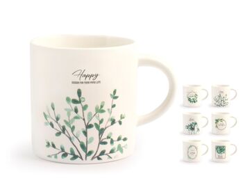 Tasse à thé en porcelaine fine à décor botanique assortie sans assiette cc 220 6