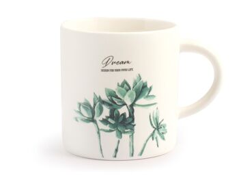 Tasse à thé en porcelaine fine à décor botanique assortie sans assiette cc 220 8