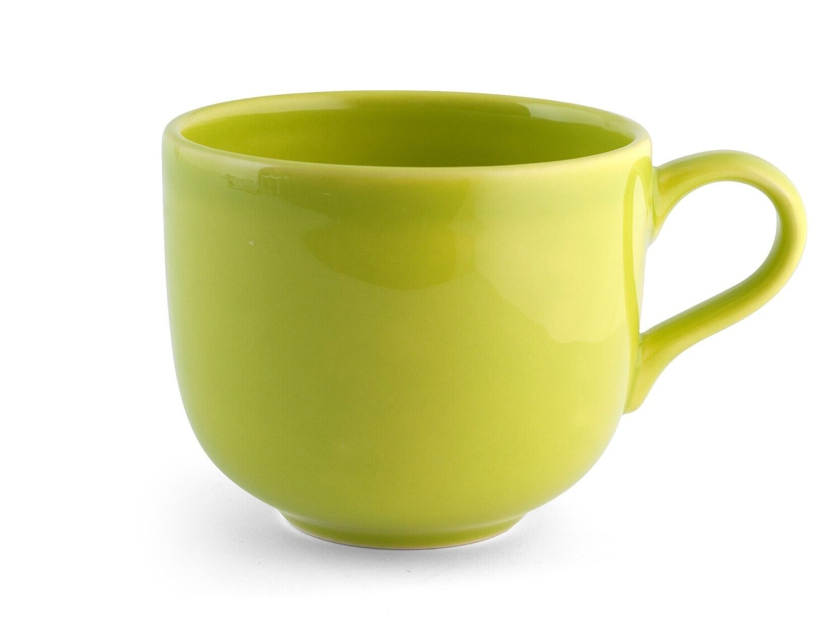 Mug jumbo Iris en céramique verte sans assiette cc 500