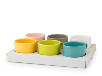 Mug céramique jumbo multicolore sans assiette couleurs assorties cc 500 5