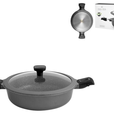 Pan 2 Handles Non-stick Easy click 28 cm Induction with Lid