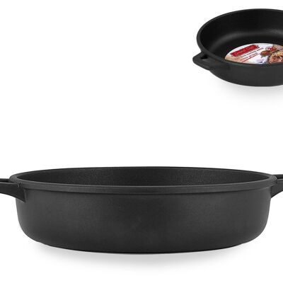 MasterPan Stovetop Oven Grill Pan with Heat-in Steam-Out Lid, Black, 12