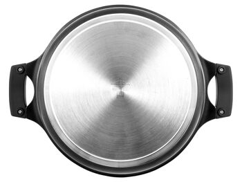 Casserole Borghese Essential en aluminium moulé sous pression avec revêtement antiadhésif Technologie de grenaillage également adaptée à la cuisson sur une plaque à induction de 24 cm Alessandro Borghese - Le luxe de la simplicité 9