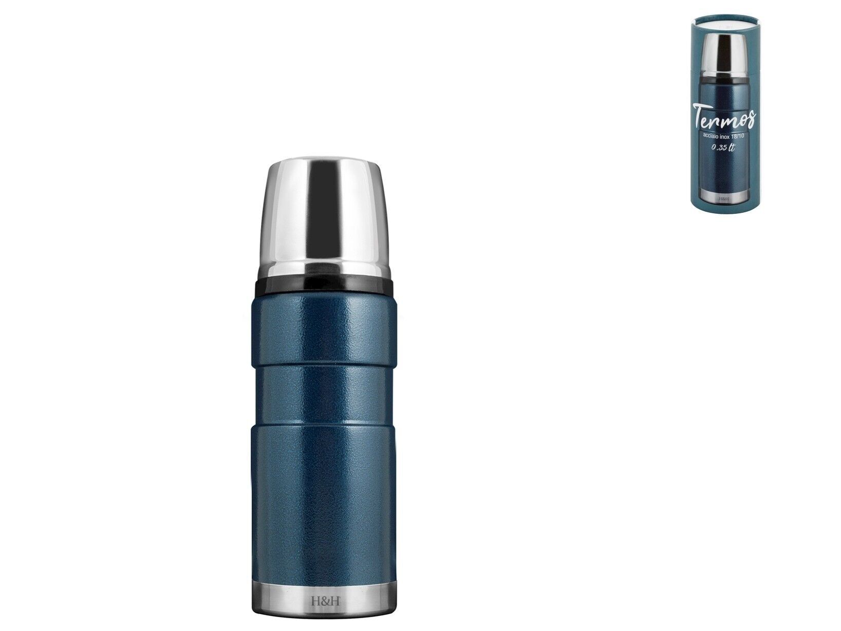Termo en acero inoxidable 18/10 azul Lt 0,35
