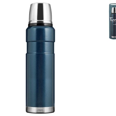 Thermos en acier inoxydable 18/10 bleu Lt 0,8