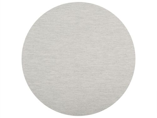 Tovaglietta antimacchia Jacquard Circle in tessuto e PVC 4 strati colore grigio perla cm 38