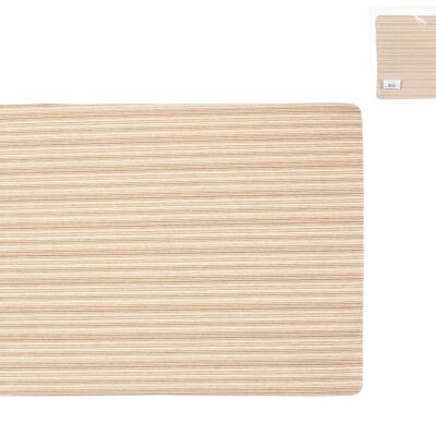 Stain-resistant placemat Jacquard Othos Beige in beige / ivory 4-layer fabric and PVC 31x46 cm