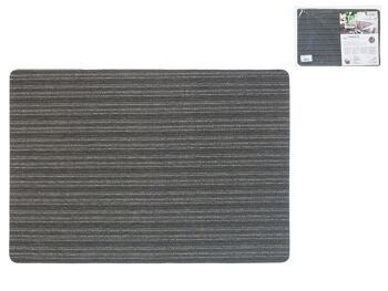 Set de table anti-taches Jacquard Othos Negro en tissu et PVC 4 couches noir/gris 31x46 cm 4