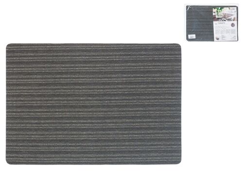 Tovaglietta antimacchia Jacquard Othos Negro in tessuto e PVC 4 strati nero/grigio cm 31x46
