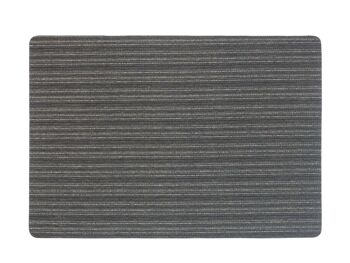 Set de table anti-taches Jacquard Othos Negro en tissu et PVC 4 couches noir/gris 31x46 cm 3