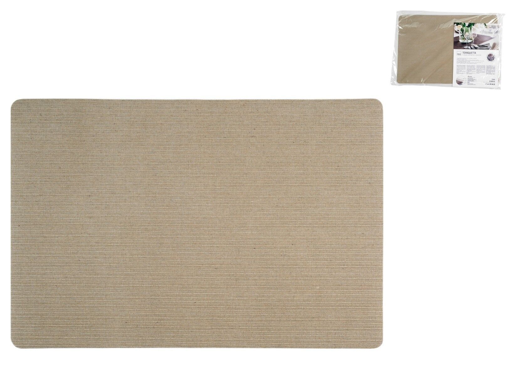 Sofia Arena Jacquard stain-resistant placemat in dove gray 4-layer fabric and PVC 31x46 cm