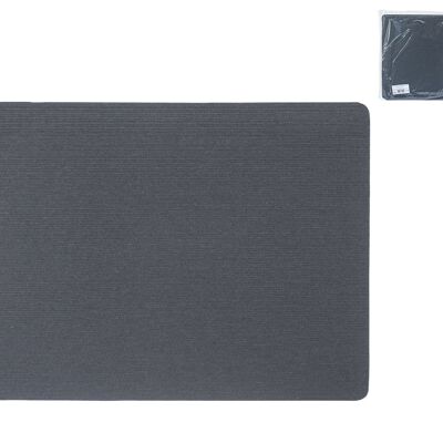 Mantel individual antimanchas Jacquard Sofia Pizarra en tejido y PVC 4 capas color negro 31x46 cm