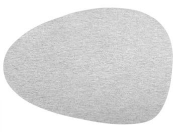 Set de table antitache Jacuard Menhir en tissu et PVC 4 couches gris perle 30x43 cm 2