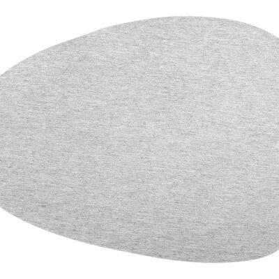 Set de table antitache Jacuard Menhir en tissu et PVC 4 couches gris perle 30x43 cm