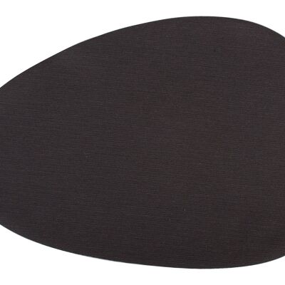 Stain-resistant placemat Jacuard Menhir in fabric and 4-layer PVC anthracite color 30x43 cm