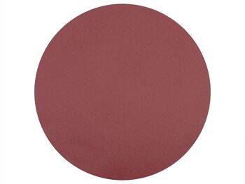 Set de table antitache Lino Crudo Circle en tissu rouge et PVC 4 couches, 38 cm 2