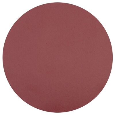 Stain-resistant Lino Crudo Circle placemat in red fabric and 4-layer PVC, 38 cm