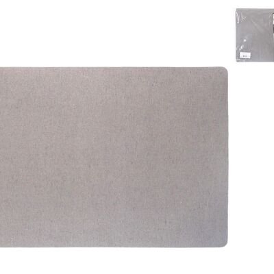 Tovaglietta antimacchia Lino Gris Piedra in tessuto e PVC 4 strati grigio cm 31x46