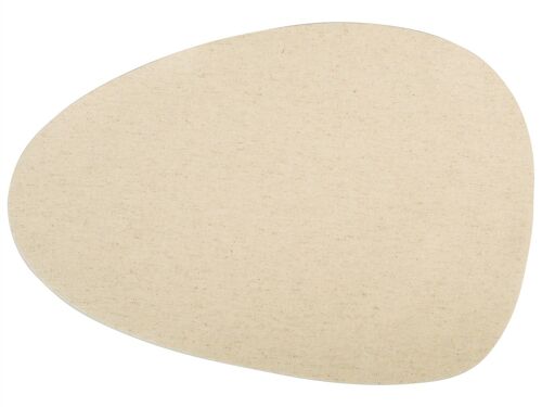 Tovaglietta antimacchia Lino Menhir Crudo in tessuto e PVC 4 strati color ecru cm 30x43