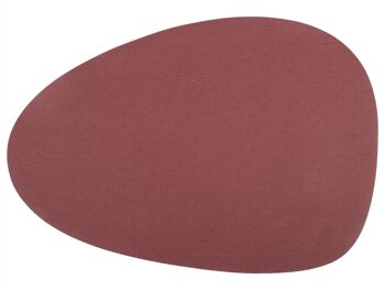 Set de table Lin Menhir antitache en tissu rouge et PVC 4 couches 30x43 cm 2