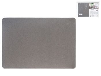Set de table anti-taches Pizarra en tissu et PVC gris 4 couches 31x46 cm 4