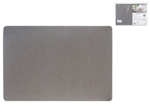 Tovaglietta antimacchia Pizarra in tessuto e PVC 4 strati grigio cm 31x46