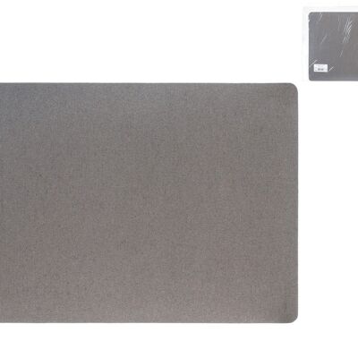 Pizarra stain-resistant placemat in fabric and 4-layer gray PVC 31x46 cm