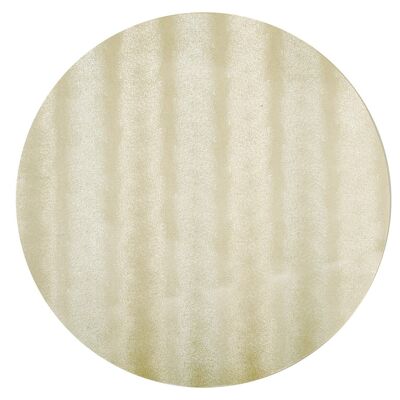 Tovaglietta antimacchia Polyline Circle in tessuto e PVC 4 strati color bianco perla cm 38
