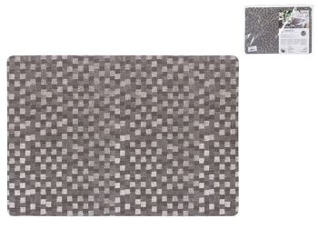 Set de table antitache Polyline Dijon Stone en tissu 4 épaisseurs et PVC marron 31x46 cm 4