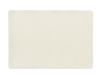 Set de table antitache Polyline Jaspe Blanco en tissu 4 couches ivoire et platine et PVC 31x46 cm 6