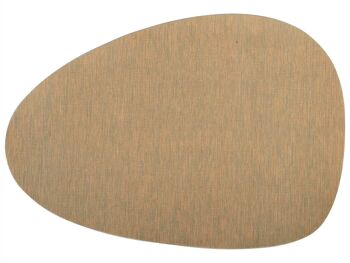 Set de table antitache Polyline Menhir en tissu beige sable et PVC 4 épaisseurs 30x43 cm 2