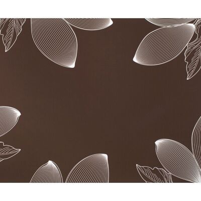 Placemat Leaves in eco-leather color sand cm 43x28