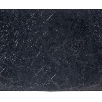 Placemat in black leatherette pvc 43x30 cm