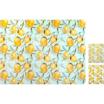 Mantel individual para mascotas con decoración de limones surtidos cm 43x28