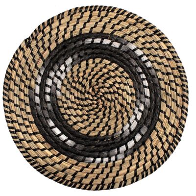 Seagrass placemat in colored round straw cm 38