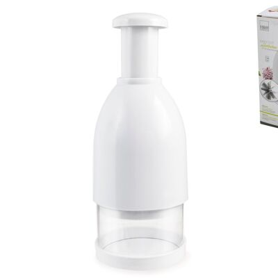 Green Line vegetable grinder in white plastic with stainless steel blades cm 8x22 h