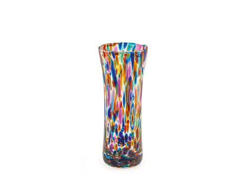 Vaso Veneziano svasato in vetro colori assortiti cm 18