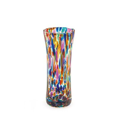 Jarrón de cristal veneciano acampanado en colores surtidos 18 cm