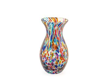 Vase en verre vénitien évasé couleurs assorties 19 cm 2